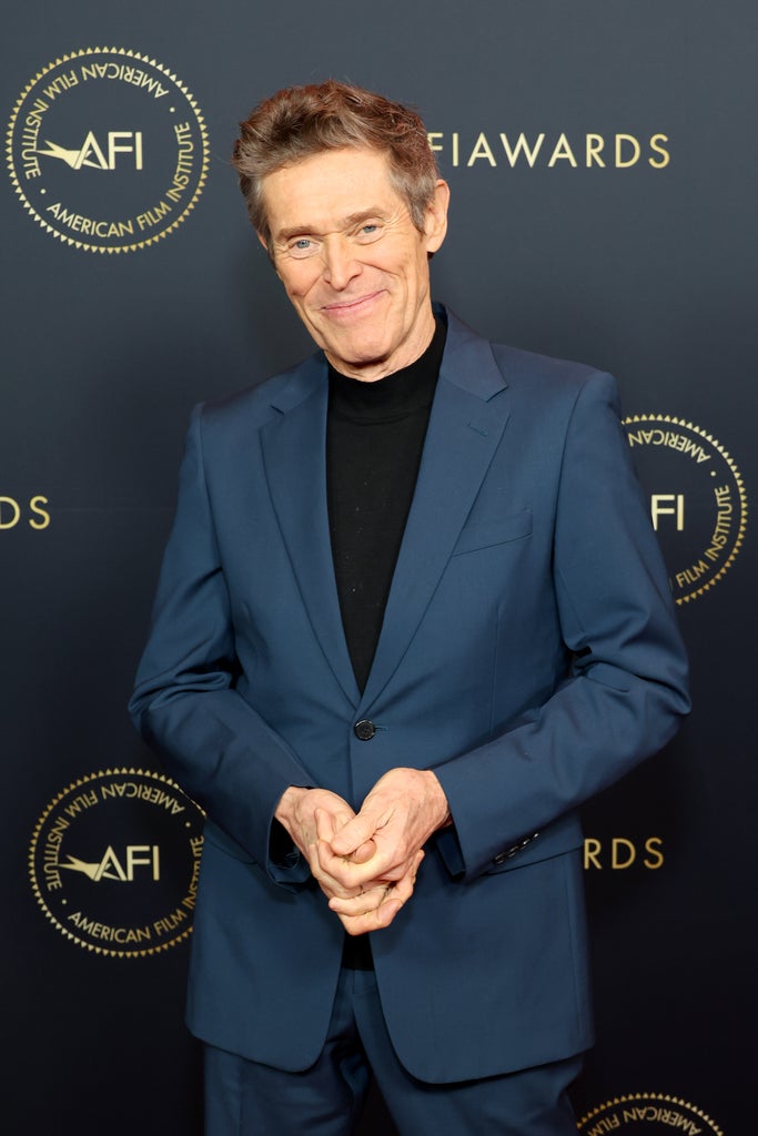 Willem Dafoe attends the AFI Awards Luncheon at Four Seasons Hotel Los Angeles at Beverly Hills on January 12, 2024 in Los Angeles, California.