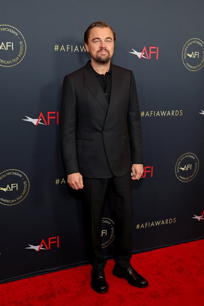 Leonardo DiCaprio attends the AFI Awards Luncheon at Four Seasons Hotel Los Angeles at Beverly Hills on January 12, 2024 in Los Angeles, California.
