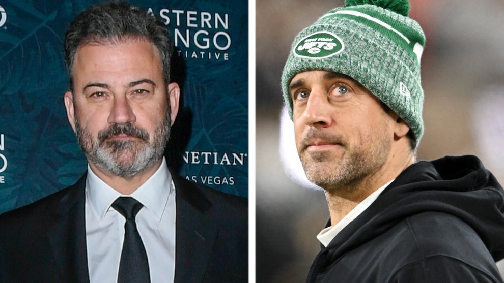 Jimmy Kimmel and Aaron Rodgers