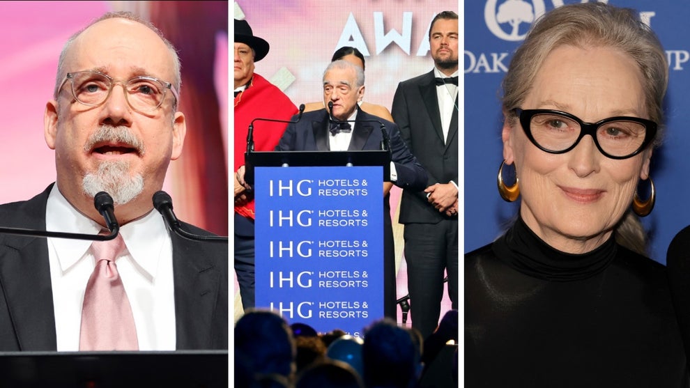 Paul Giamatti, Martin Scorsese and Meryl Streep in Palm Springs