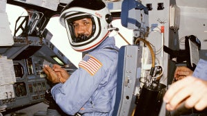 "The Space Race" subject Charlie Bolden on the shuttle Columbia (Credit: NASA / Public Domain)