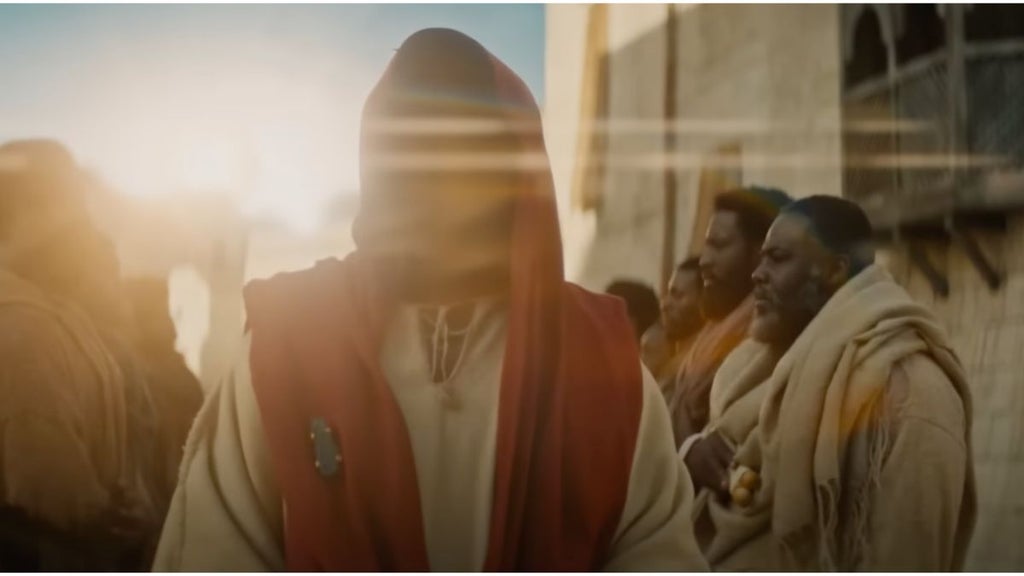Nicholas Pinnock as Jesus Christ in "The Book of Clarence" (Sony)