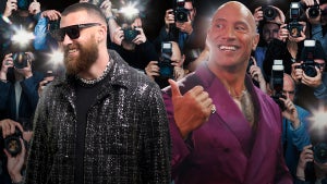 Travis Kelce and The Rock Hollywood takeover illustration