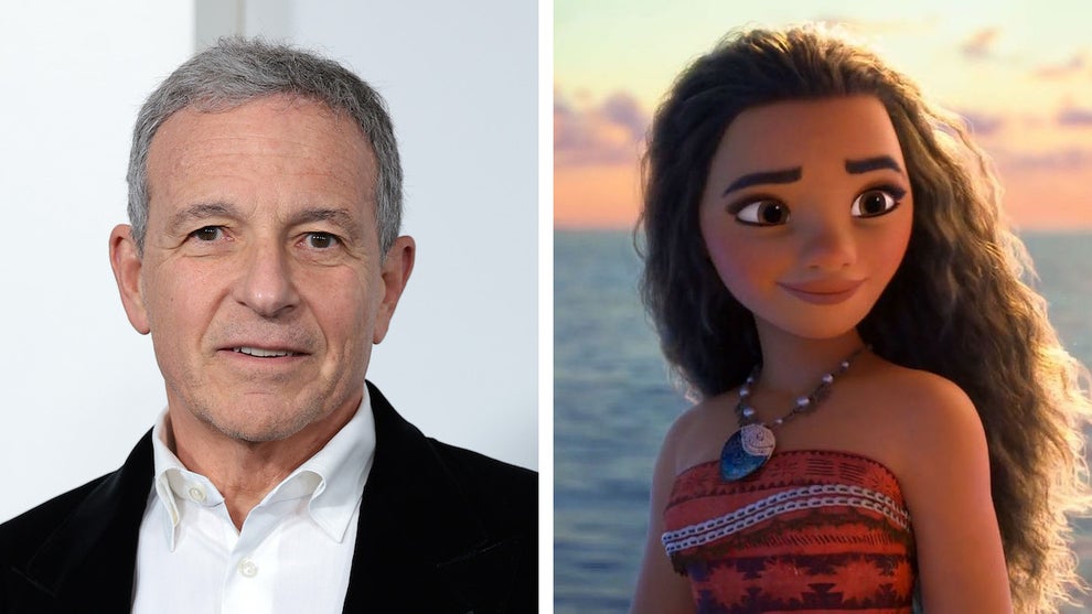 Disney CEO Bob Iger and "Moana" still