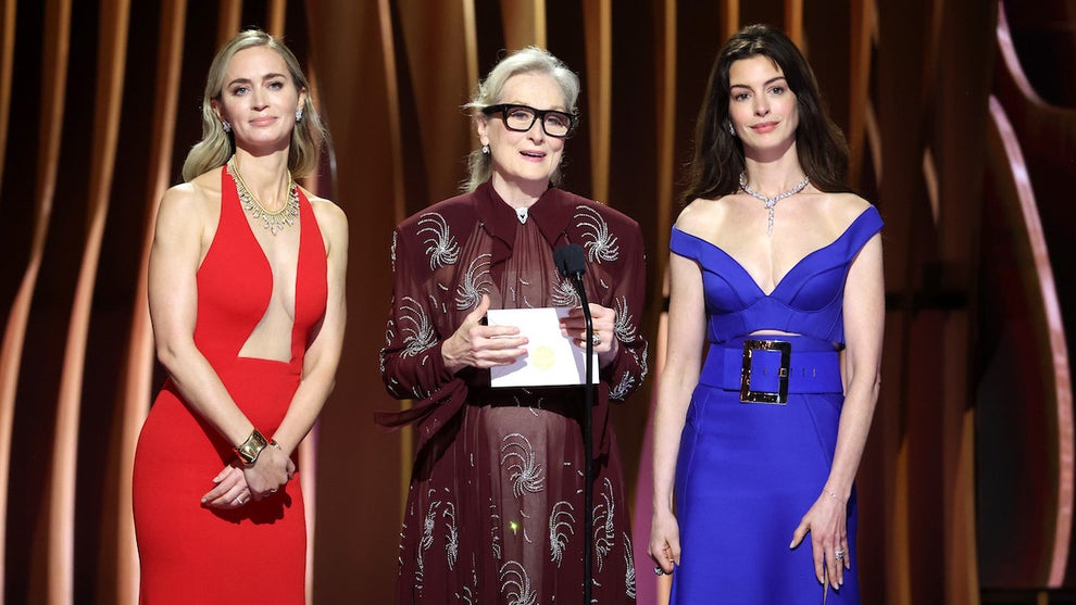 "Devil Wears Prada" star Emily Blunt, Meryl Streep and Anne Hathaway have a reunion at the 30th Annual Screen Actors Guild Awards