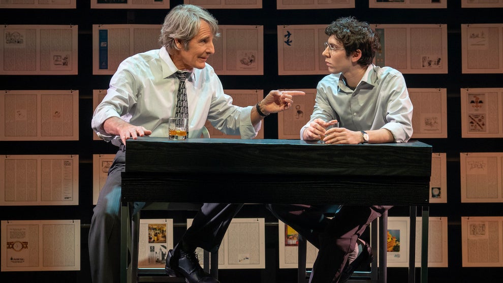 Scott Bakula and Ben Levi Ross in MCC Theater's "The Connector" (Credit: Joan Marcus)