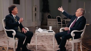 Tucker Carlson interview Russia President Vladimir Putin (Credit: TCN)