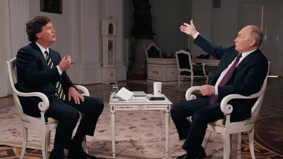 Tucker Carlson interview Russia President Vladimir Putin (Credit: TCN)