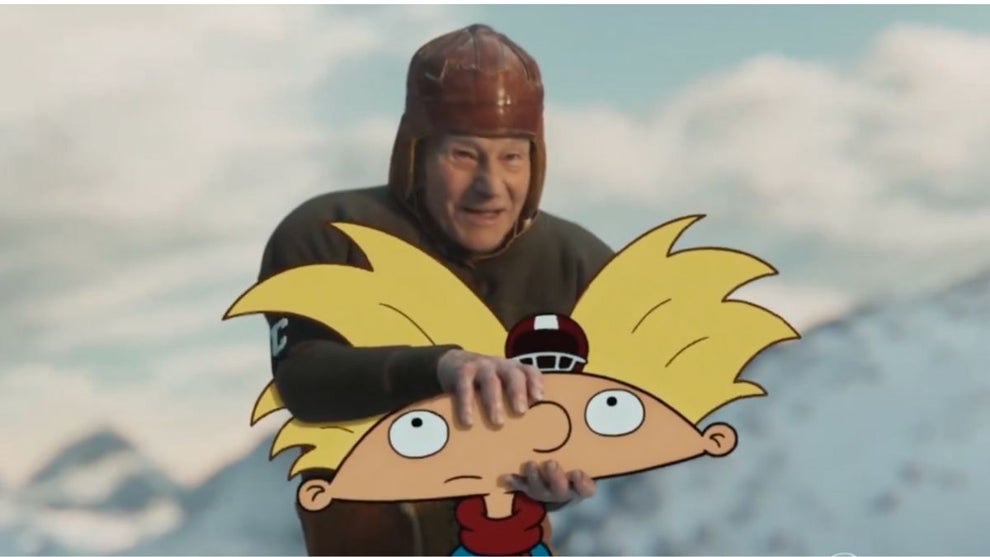Patrick Stewart in Super Bowl commercial (Paramount+)