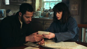 Daryl McCormack and Ruth Wilson in "The Woman in the Wall"