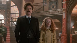 L-R Ewan McGregor as Count Rostov and Alexa Goodall as Nina in A Gentleman in Moscow episode 1, streaming on Paramount+ 2024. Photo Credit: Ben Blackall/Paramount+ With Showtime