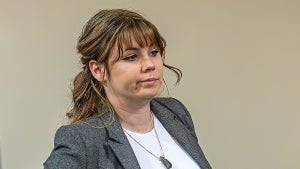 Hannah Gutierrez-Reed leaves the New Mexico courtroom