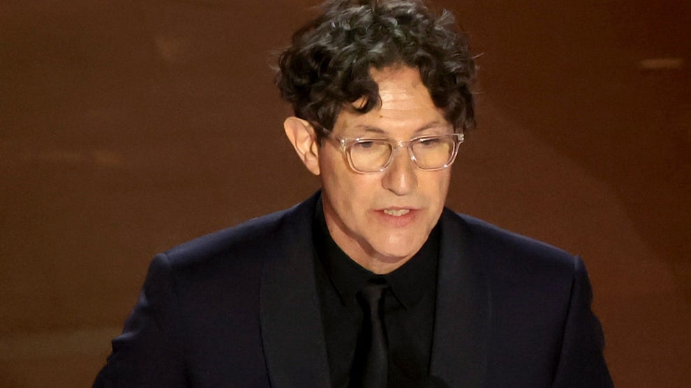 Jonathan Glazer accepts the Best International Feature Film award for "The Zone of Interest" at the 96th Annual Academy Awards