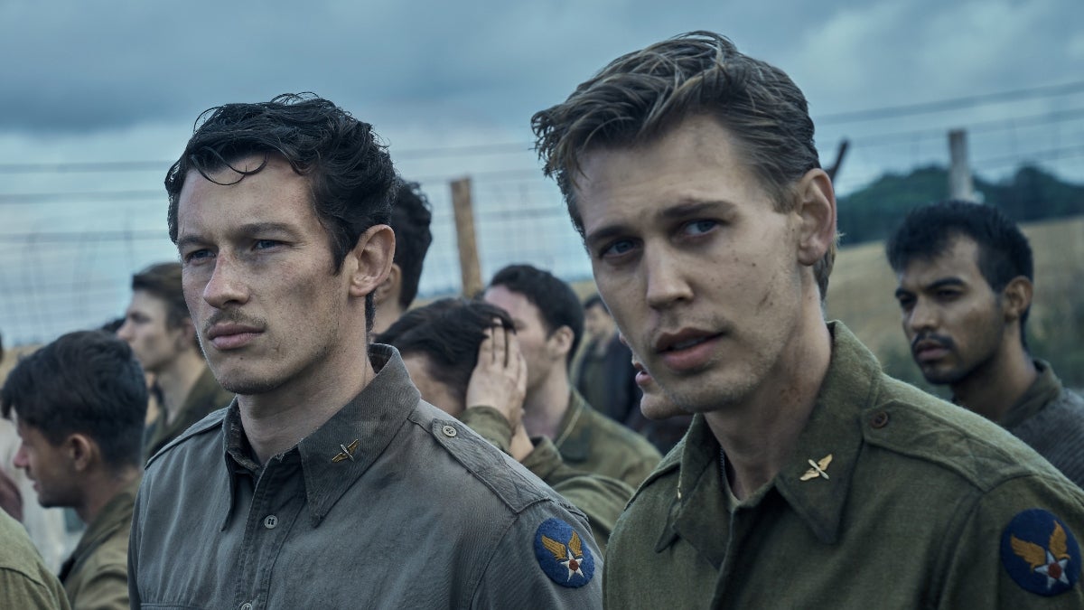 Callum Turner and Austin Butler in "Masters of the Air' episode 8 on Apple TV+