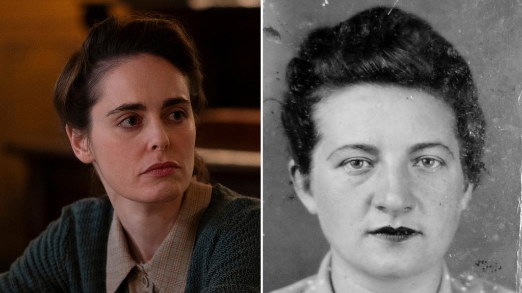From left to right: Hadas Yaron who portrays Mila, and the real-life Mila’s Brazilian photo ID Hulu/Courtesy of Georgia Hunter)