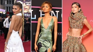 From left to right: Zendayas various press looks for "Challengers: (left and middle) and "Dune Part Two" (right) (Getty Images)