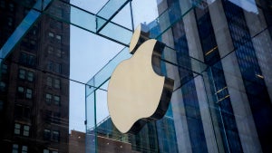 Apple Inc. logo on a window somewhere