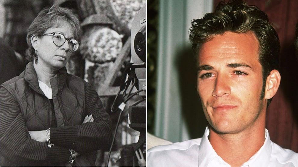 Director Fran Rubel Kuzui on the set of "Buffy the Vampire Slayer," Luke Perry
