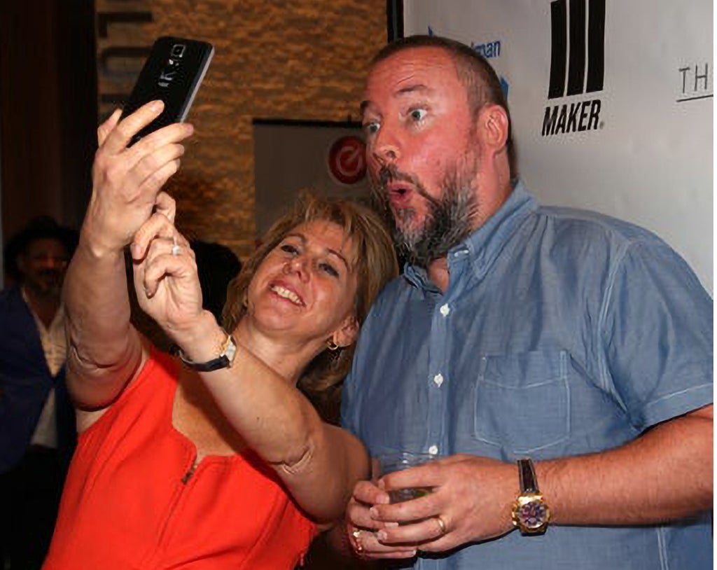 Shane Smith and Sharon Waxman selfie