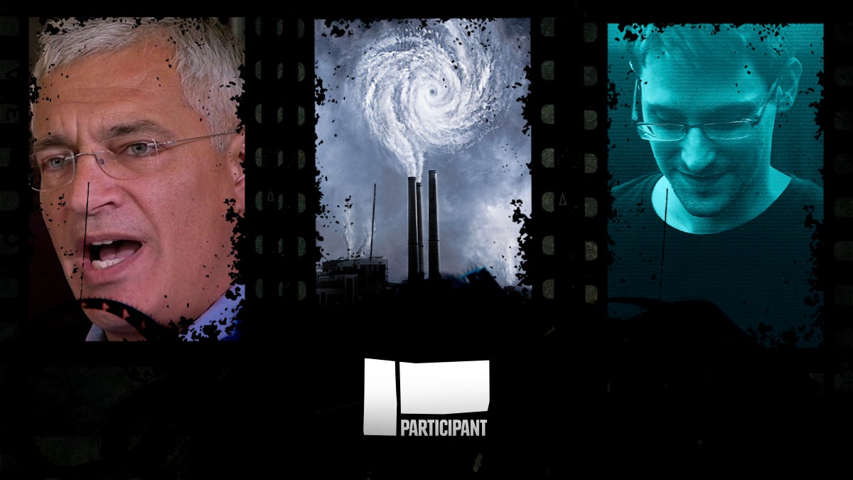 "The Cove," "An Inconvenient Truth," Edward Snowden from "Citizen 4," documentaries produced by Participant. (Chris Smith/TheWrap)