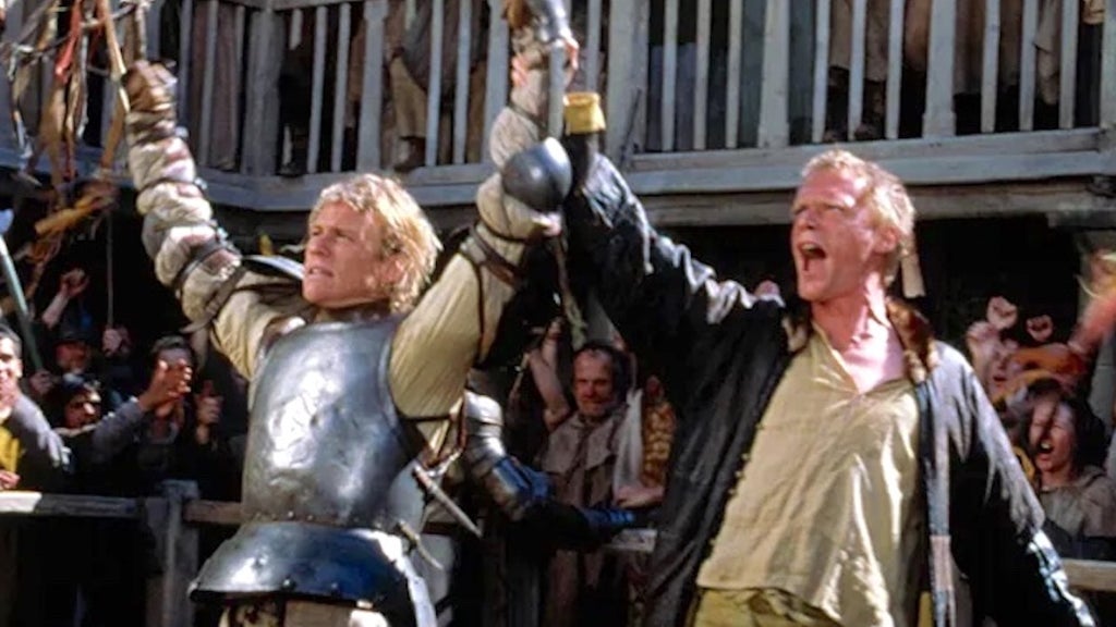 Heath Ledger and Paul Bettany in "A Knight's Tale"