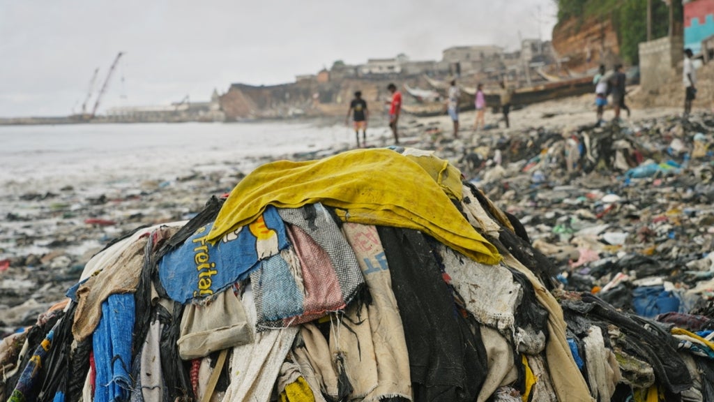 Dumping grounds in Accra, Ghana in "Brandy Hellville & the Cult of Fast Fashion" (Max)