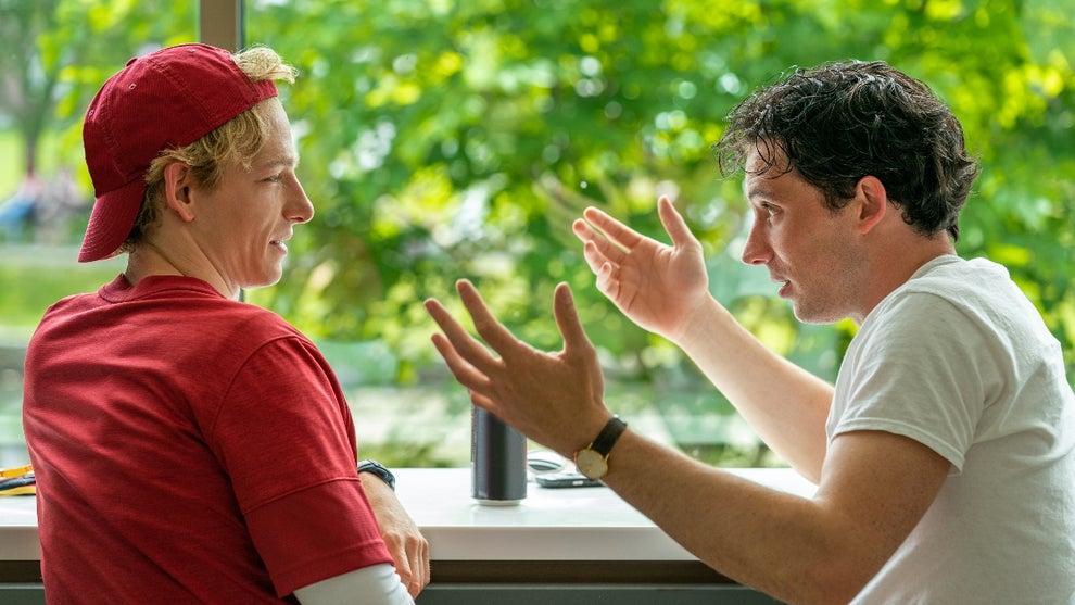 Mike Faist stars as Art and Josh O’Connor as Patrick in director Luca Guadagnino’s CHALLENGERS An Amazon MGM Studios film Photo credit: Niko Tavernise © 2024 Metro-Goldwyn-Mayer Pictures Inc. All Rights Reserved.