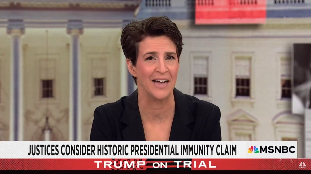 Rachel Maddow Warns the Supreme Court is Trump’s ‘Excellent Accomplice’ After ‘Stunning’ Immunity Hearing | Video