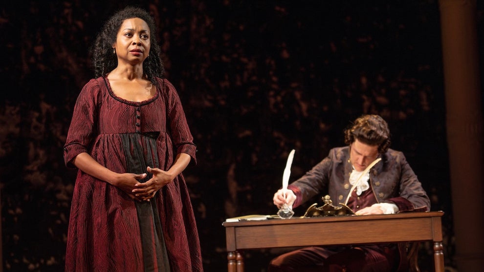 Sheria Irving and Gabriel Ebert in "Sally & Tom" at The Public Theater