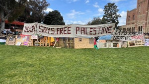 UCLA campus where pro-Palestine student protesters gathered on Westwood campus (Raquel "Rocky" Harris/TheWrap)