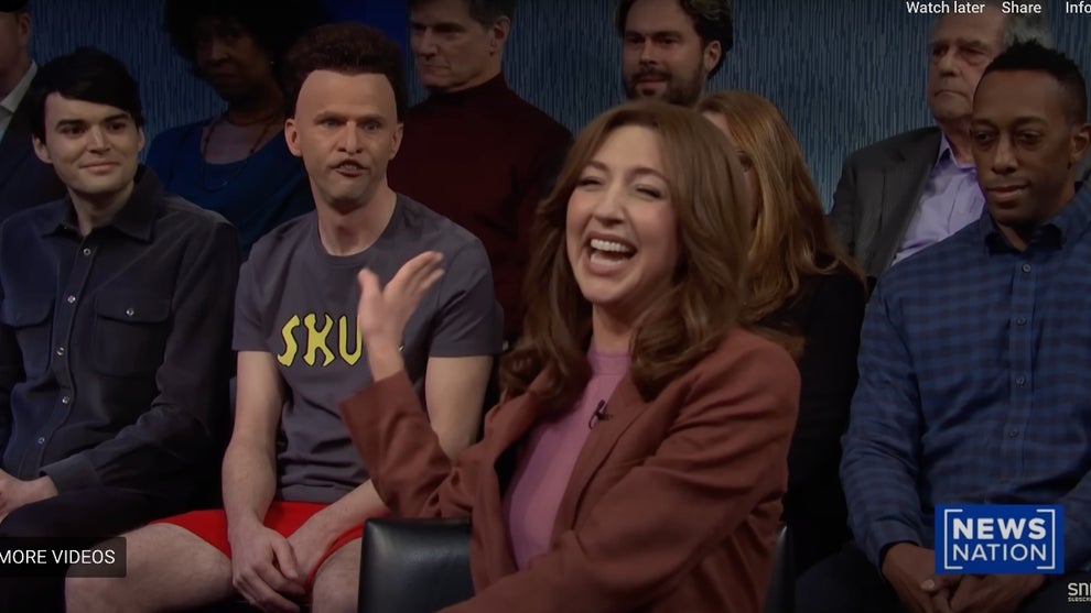 Ryan Gosling as Beavis, Mikey Day as Butt-Head and Heidi Gardner as a NewsNation anchor on "Saturday Night Live" (NBC)