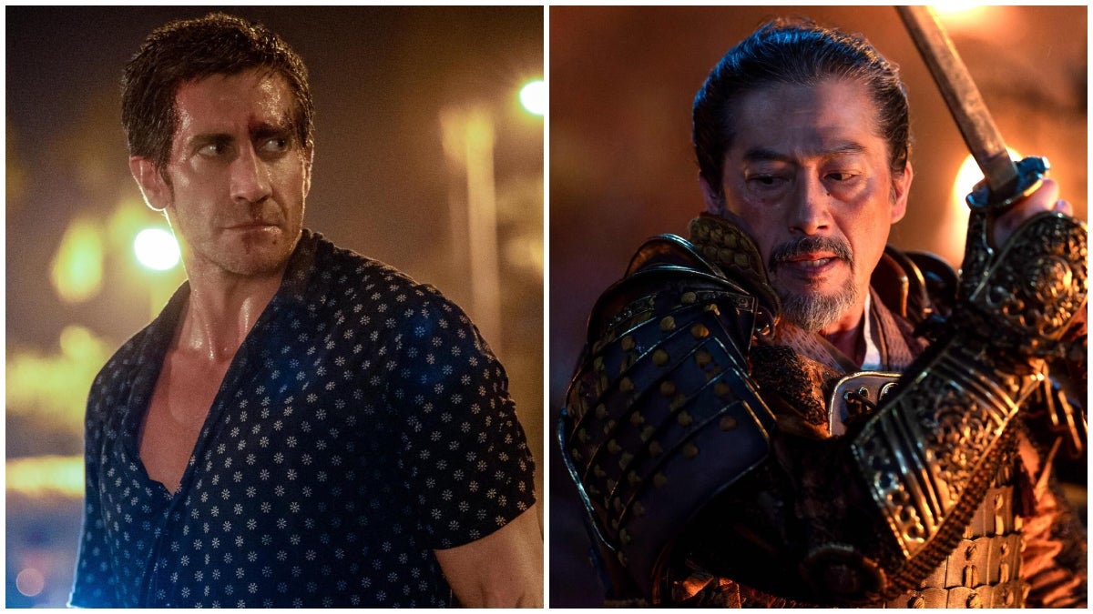Two images from Amazon's Road House and Hulu's Shogun side-by-side