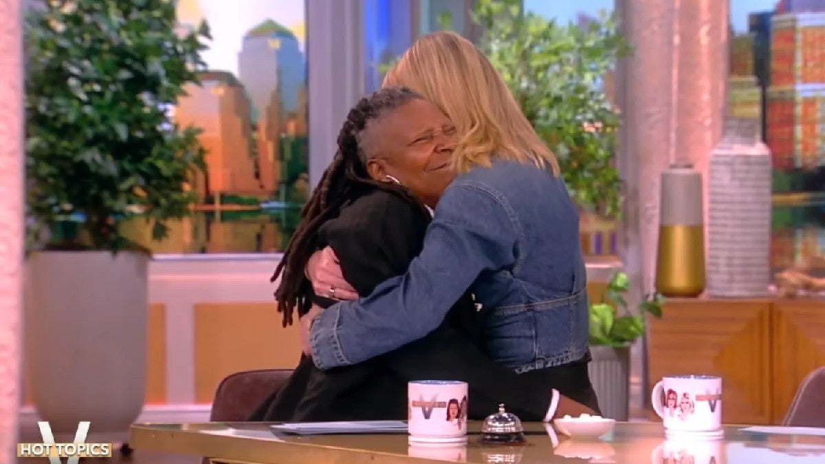 The View: Whoopi Cringes, Goes Limp as Sara Haines Hugs Her