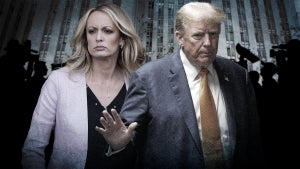 Stormy Daniels and Donald Trump face off in court