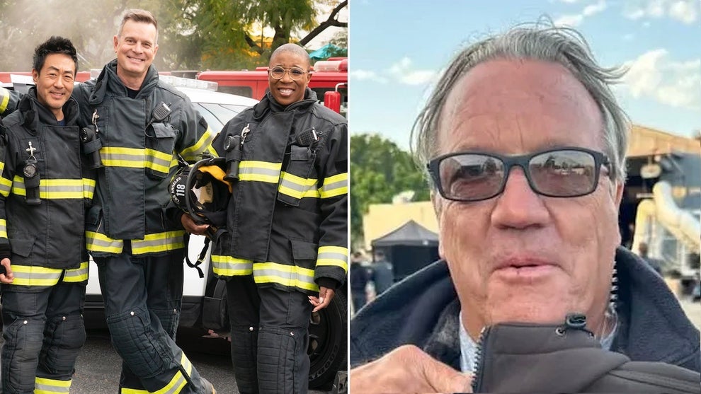 9-1-1 stars Kenneth Choi, Peter Krause and Aisha Hinds/ Rico Priem