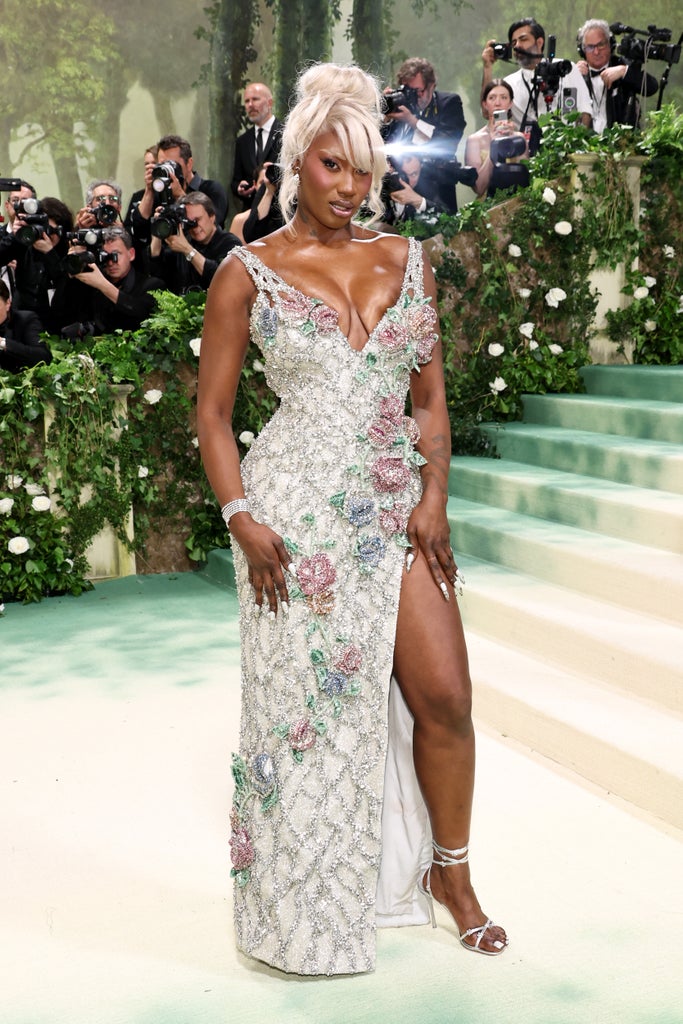 Aya Nakamura attends The 2024 Met Gala Celebrating "Sleeping Beauties: Reawakening Fashion" at The Metropolitan Museum of Art on May 06, 2024 in New York City.