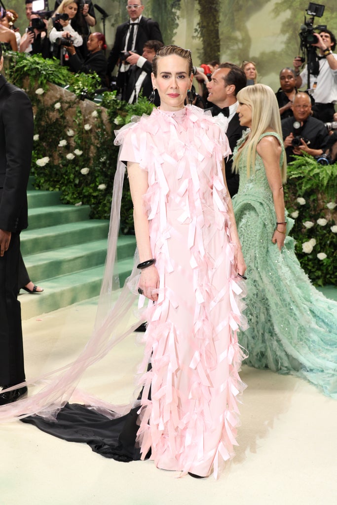 Sarah Paulson attends The 2024 Met Gala Celebrating "Sleeping Beauties: Reawakening Fashion" at The Metropolitan Museum of Art on May 06, 2024 in New York City.
