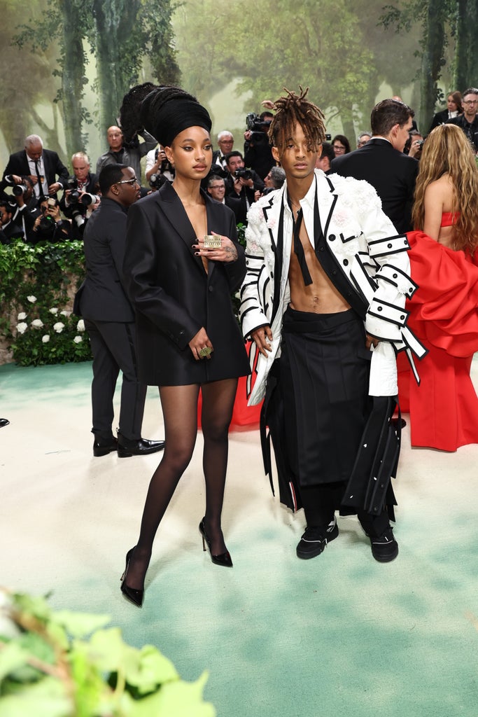 Willow Smith and Jaden Smith attend The 2024 Met Gala Celebrating "Sleeping Beauties: Reawakening Fashion" at The Metropolitan Museum of Art on May 06, 2024 in New York City.