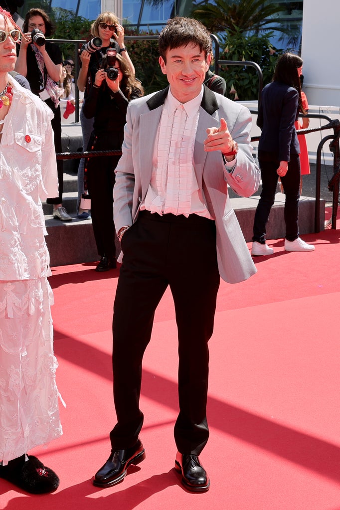 Barry Keoghan attends the "Bird" Red Carpet at the 77th annual Cannes Film Festival at Palais des Festivals on May 16, 2024 in Cannes, France.