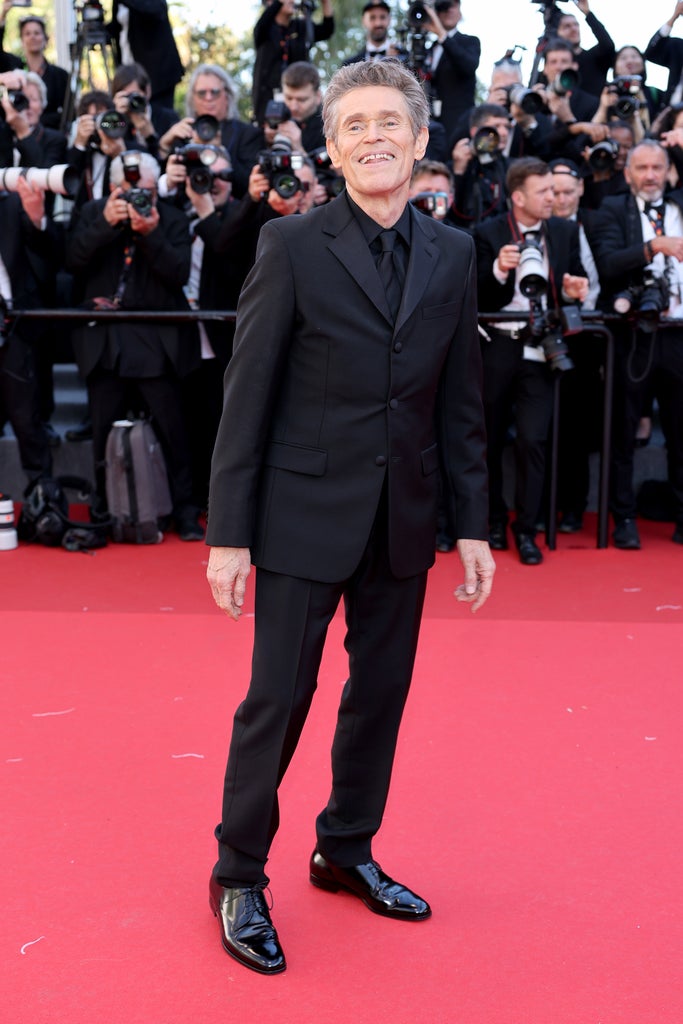 Willem Dafoe attends the "Kinds Of Kindness" Red Carpet at the 77th annual Cannes Film Festival at Palais des Festivals on May 17, 2024 in Cannes, France.