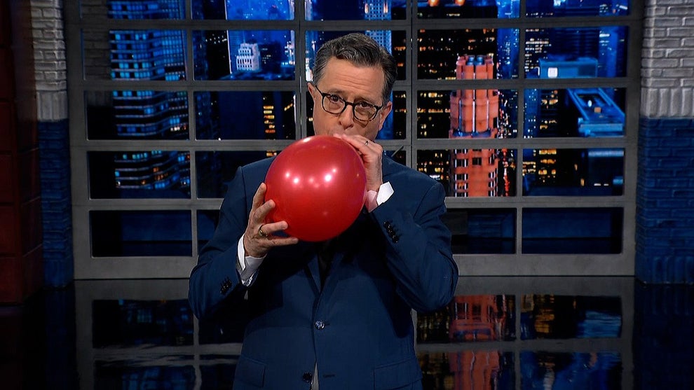 Stephen Colbert Trump Trial helium monologue CBS