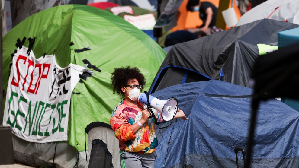 Aftermath of Tuesday night's violent outbreak at the pro-Palestinian encampment at UCLA