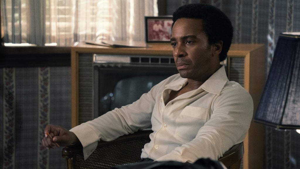 André Holland as Huey P. Newton in "The Big Cigar" (Apple TV+)