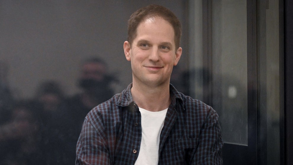 Evan Gershkovich in Russian Courtroom
