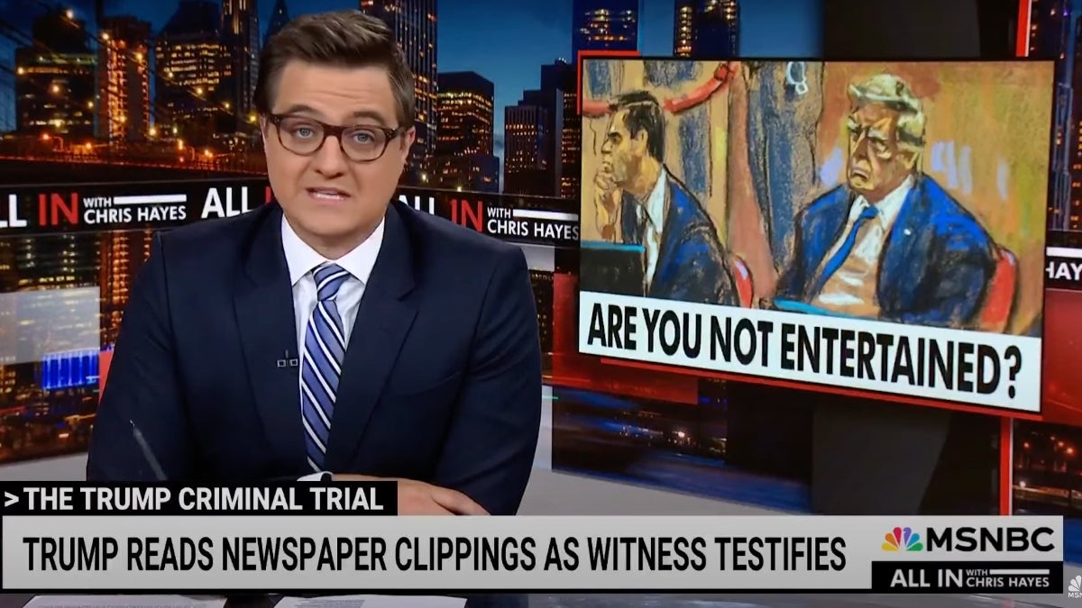 Chris Hayes Mocks Trump for Needing to Read Good News About Himself During Trial: ‘Like a Child With an iPad’ | Video