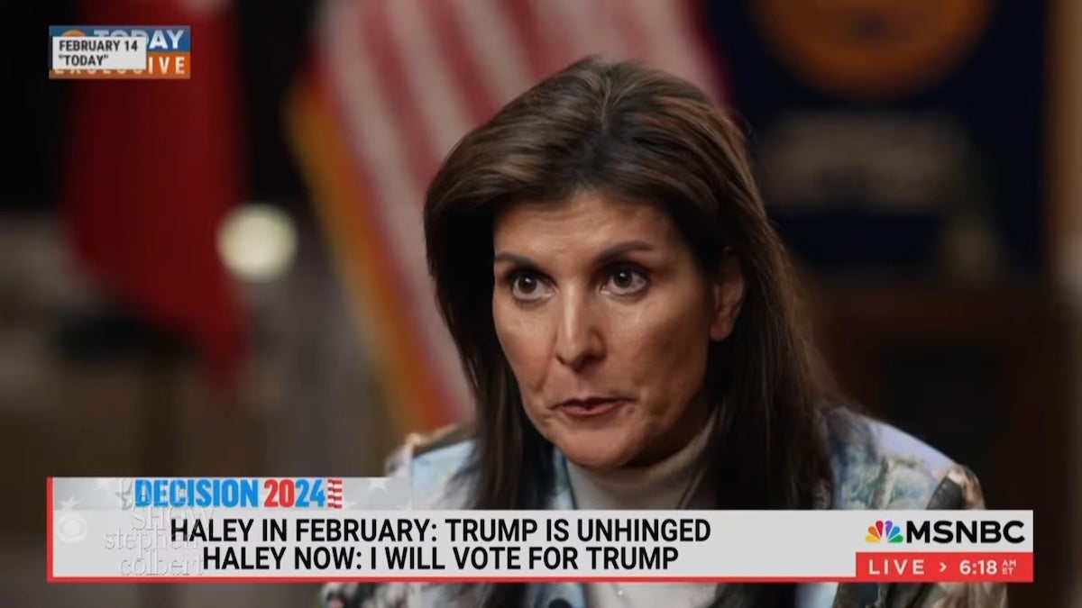 Stephen Colbert Drops Trump Ad From 'Whoever Owns Nikki Haley' - Vimarsana News