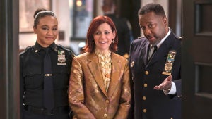 Carra Patterson, Carrie Preston and Wendell in the Season 1 finale of "Elsbeth"