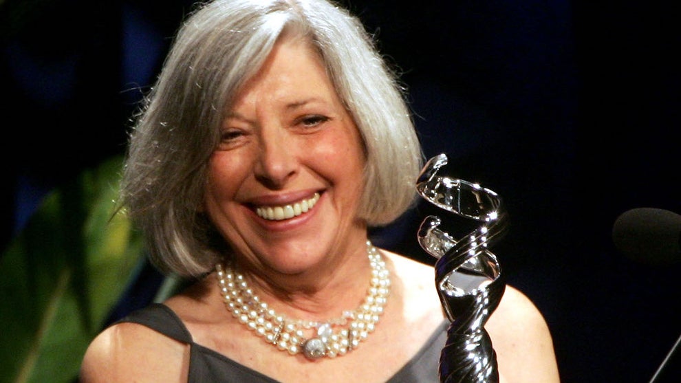 Anthea Sylbert accepts the "Lacoste Career Acievement Award" onstage at the 7th Annual Costume Designers Guild Awards at the Beverly Hilton Hotel on February 19, 2005 in Beverly Hills, California. (Photo by Frazer Harrison/Getty Images)