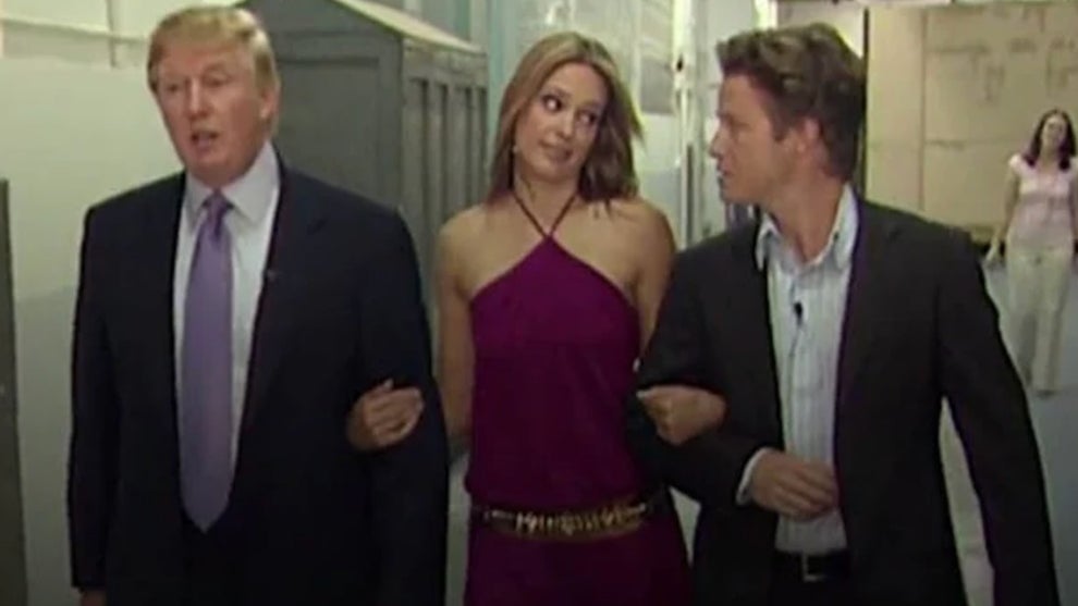 Donald Trump, Arianne Zucker, and Billy Bush on Access Hollywood (Credit: NBC)