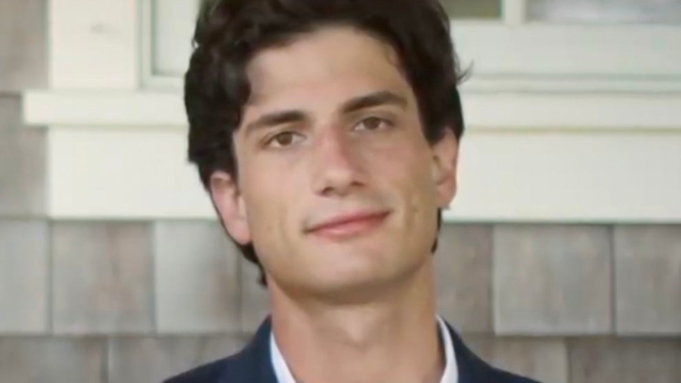 Jack Schlossberg, grandson of President John F. Kennedy, speaks during the virtual 2020 DNCC convention (Credit: Handout/DNCC via Getty Images)